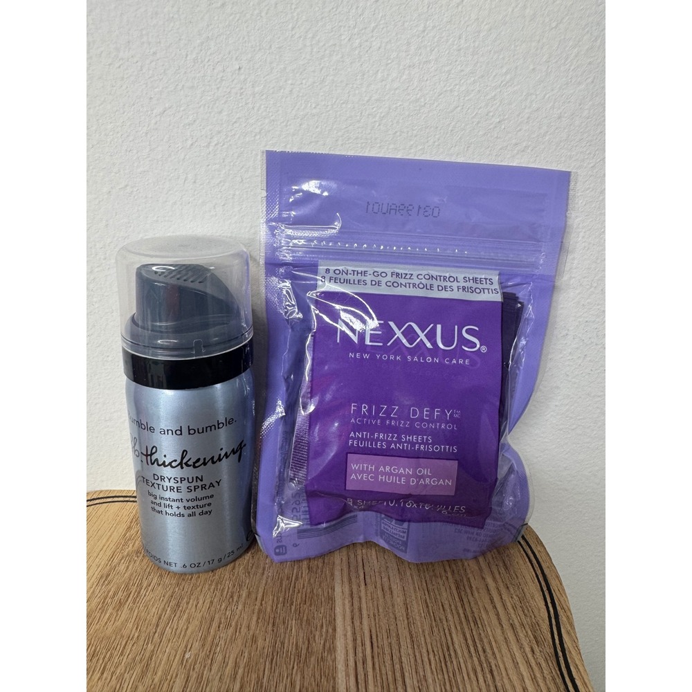 Bumble and bumble Dryspun Texture Spray & Nexxus Frizz Defy Sheets Travel Set
